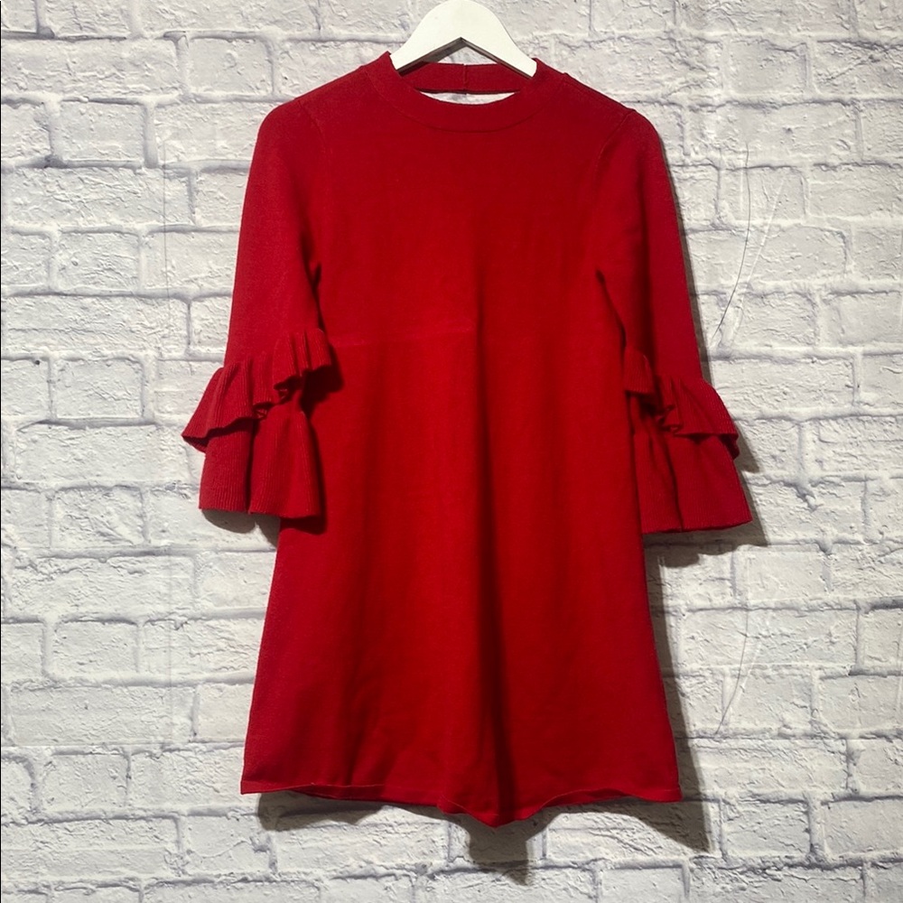 GB girls Red Ruffle Sleeve Dress